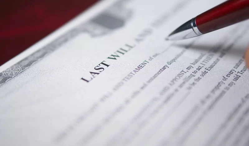 A last will and testament